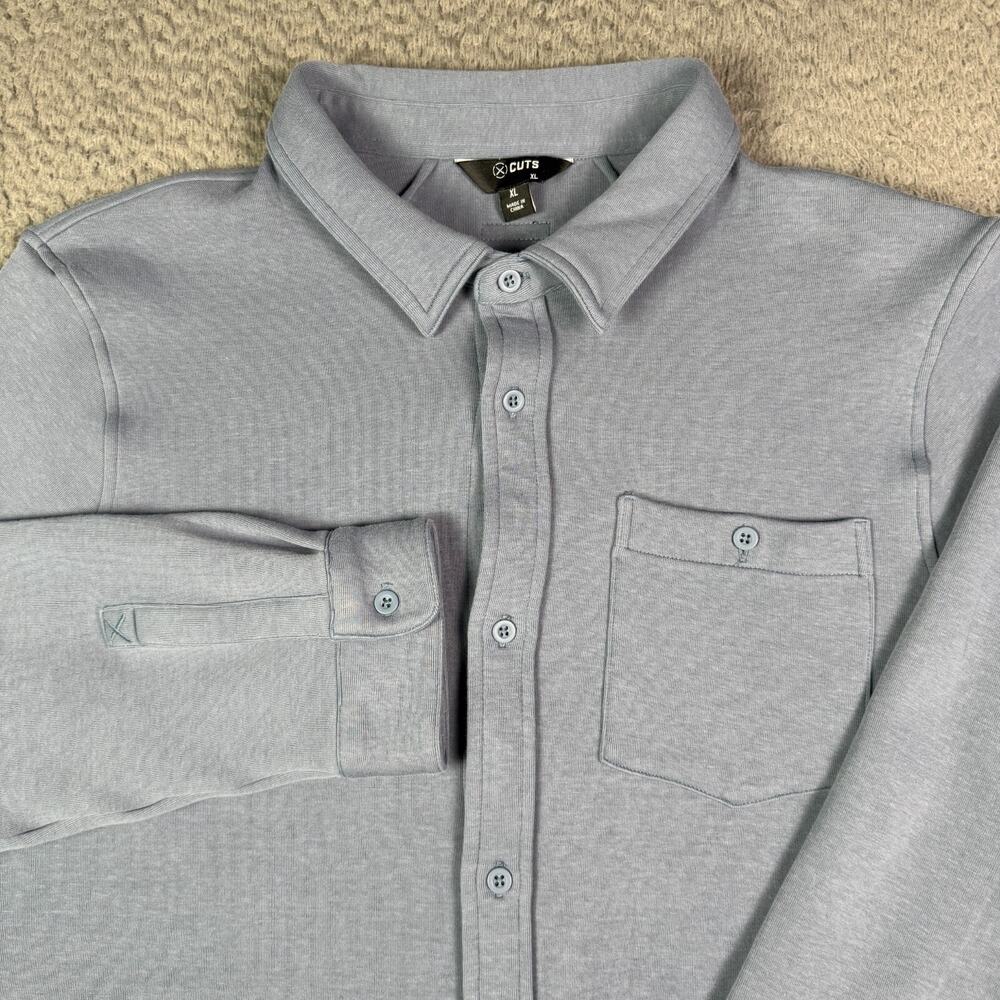 Cuts Clothing Gray Casual Button Down Shirt